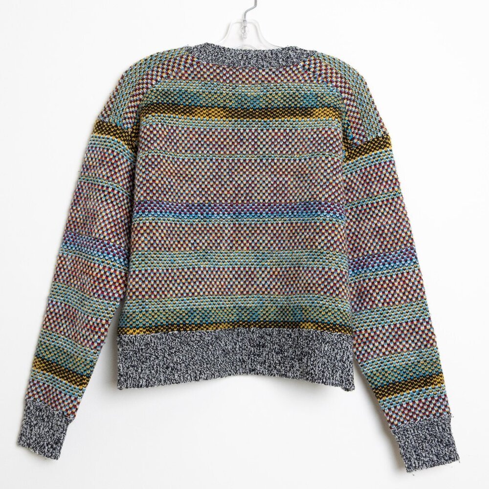 rag & bone Rainbow Sweater 100% Merino Wool Chunky Colorful - Picture 4 of 14